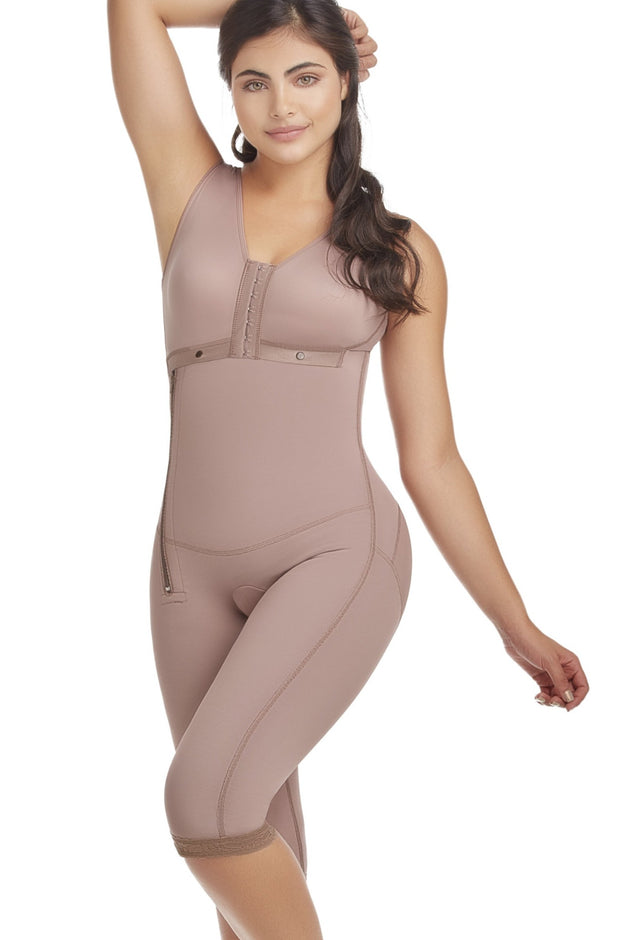 Postpartum Sleeveless Below Knee Bodysuit Shaper