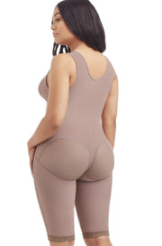 Plus Size Postpartum Sleeveless Below Knee Bodysuit Shaper