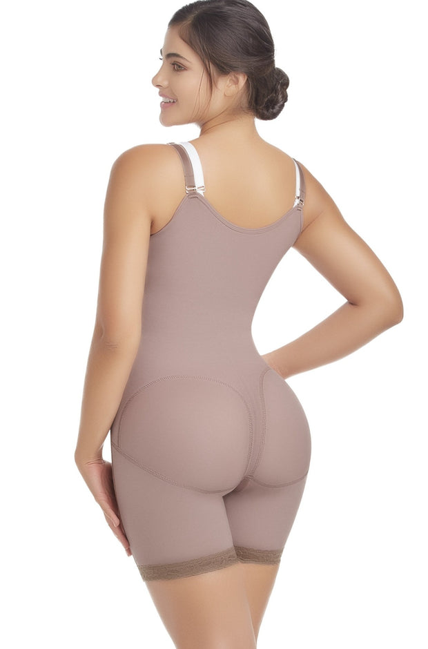 Postpartum Mid Thigh Braless Shapewear Bodysuit