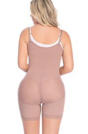 Plus Size Postpartum Mid Thigh Braless Shapewear Bodysuit