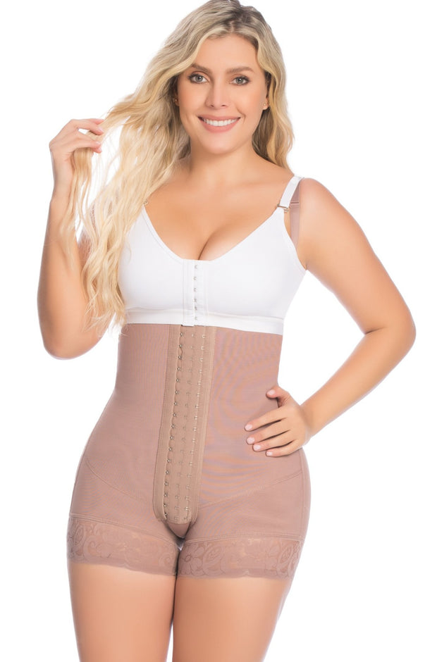 Plus Size Postpartum Braless Short Bodysuit Shaper