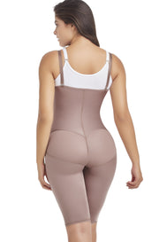 Postpartum Braless Below the Knee Shapewear Bodysuit