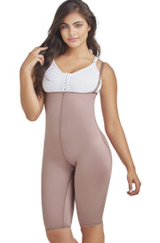 Postpartum Braless Below the Knee Shapewear Bodysuit